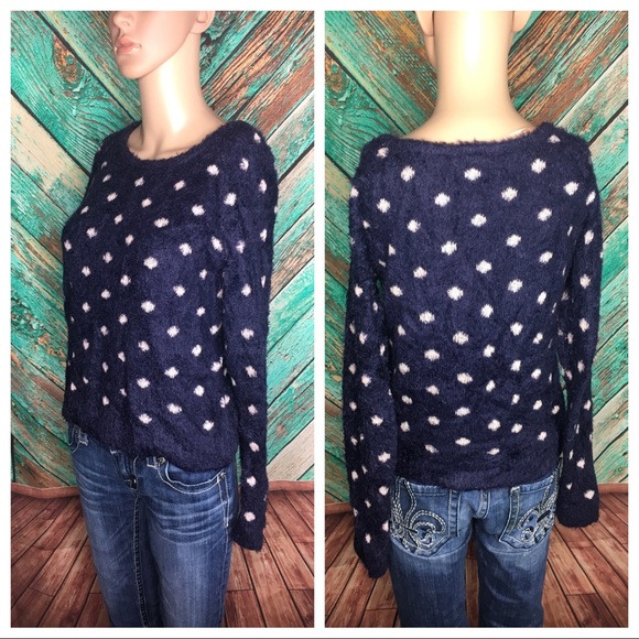 Anthropologie Moth Wool Blend Polka Dot Sweater - Picture 3 of 4